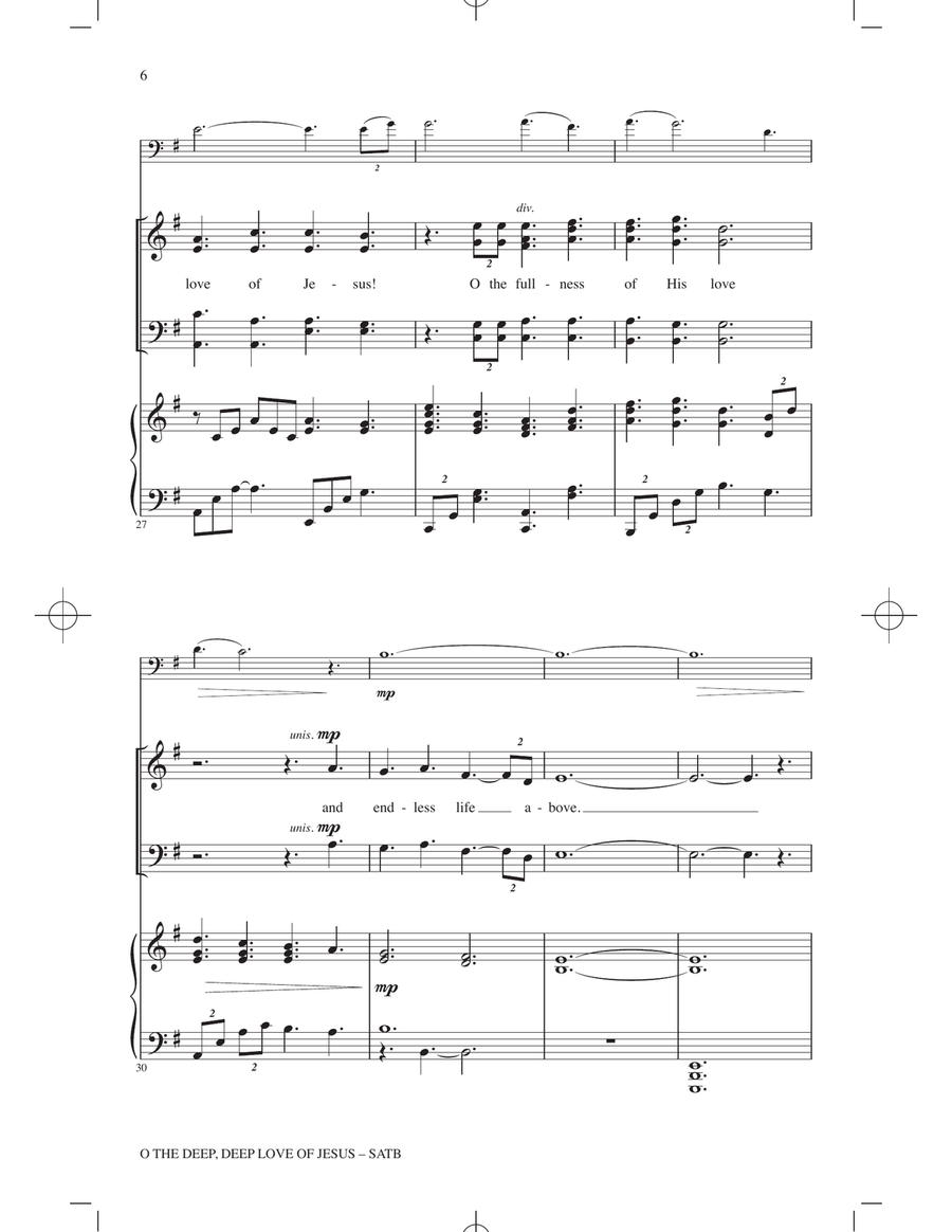 O The Deep, Deep Love Of Jesus 4-Part scores gallery preview page 5
