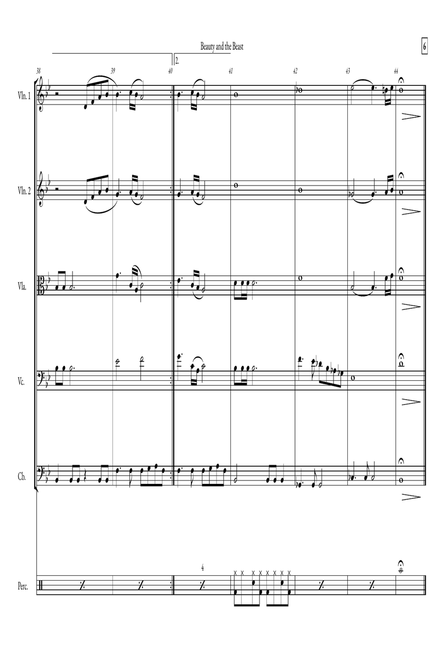 Beauty And The Beast Small Ensemble scores gallery preview page 6