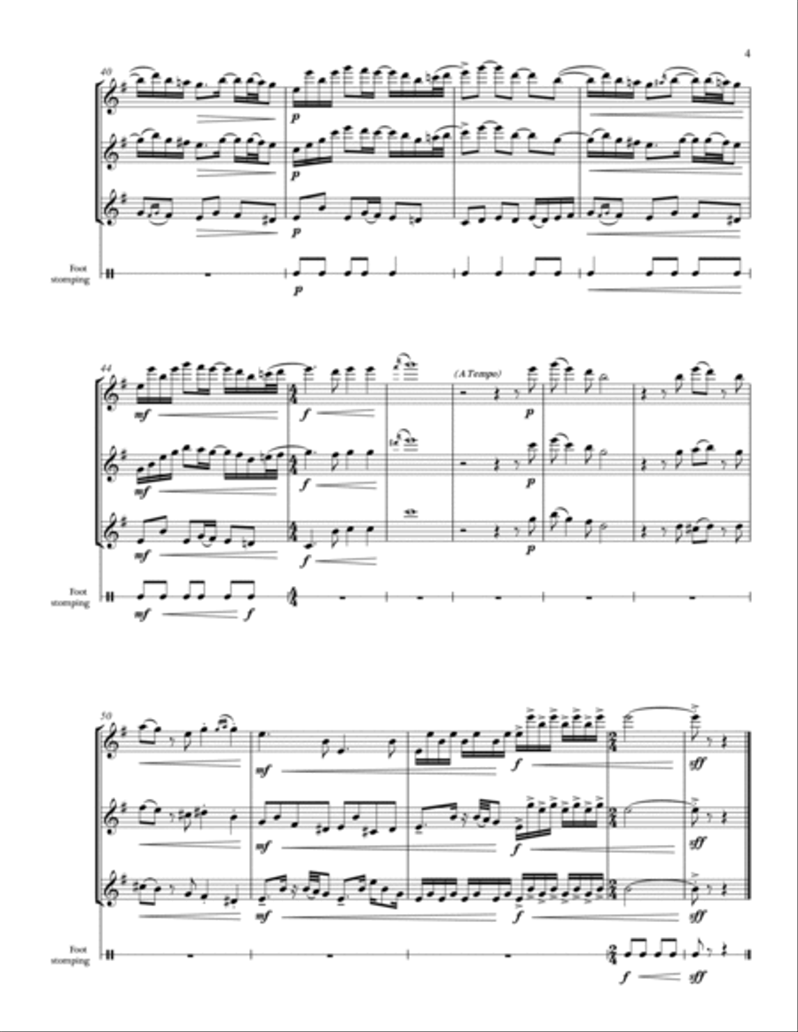 MUSICA PARA UN ANTIGUO GOBERNANTE (Music for an Ancient Ruler) for flute trio Flute Trio scores gallery preview page 5