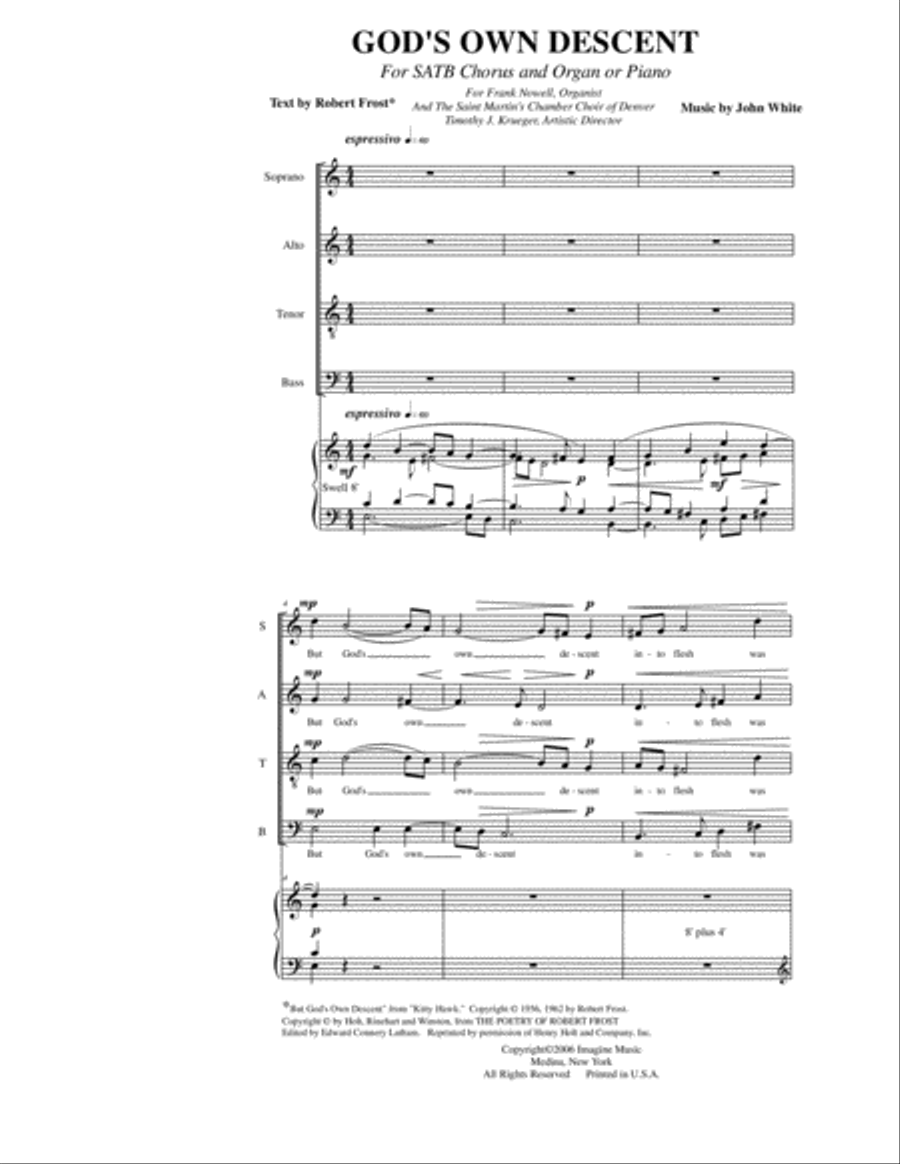 God's Own Descent God's Own Descent 4-Part scores gallery preview page 2