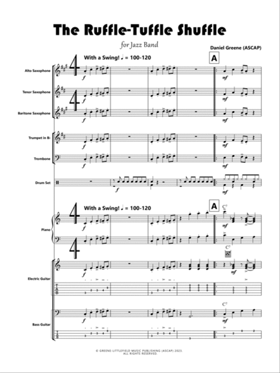 The Ruffle-Tuffle Shuffle Jazz Ensemble scores gallery preview page 3