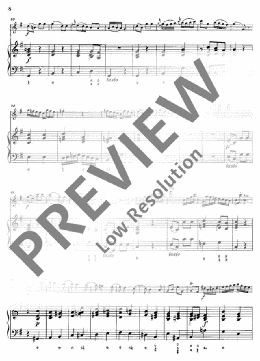 Hamburger Sonata G Major Flute scores gallery preview page 9