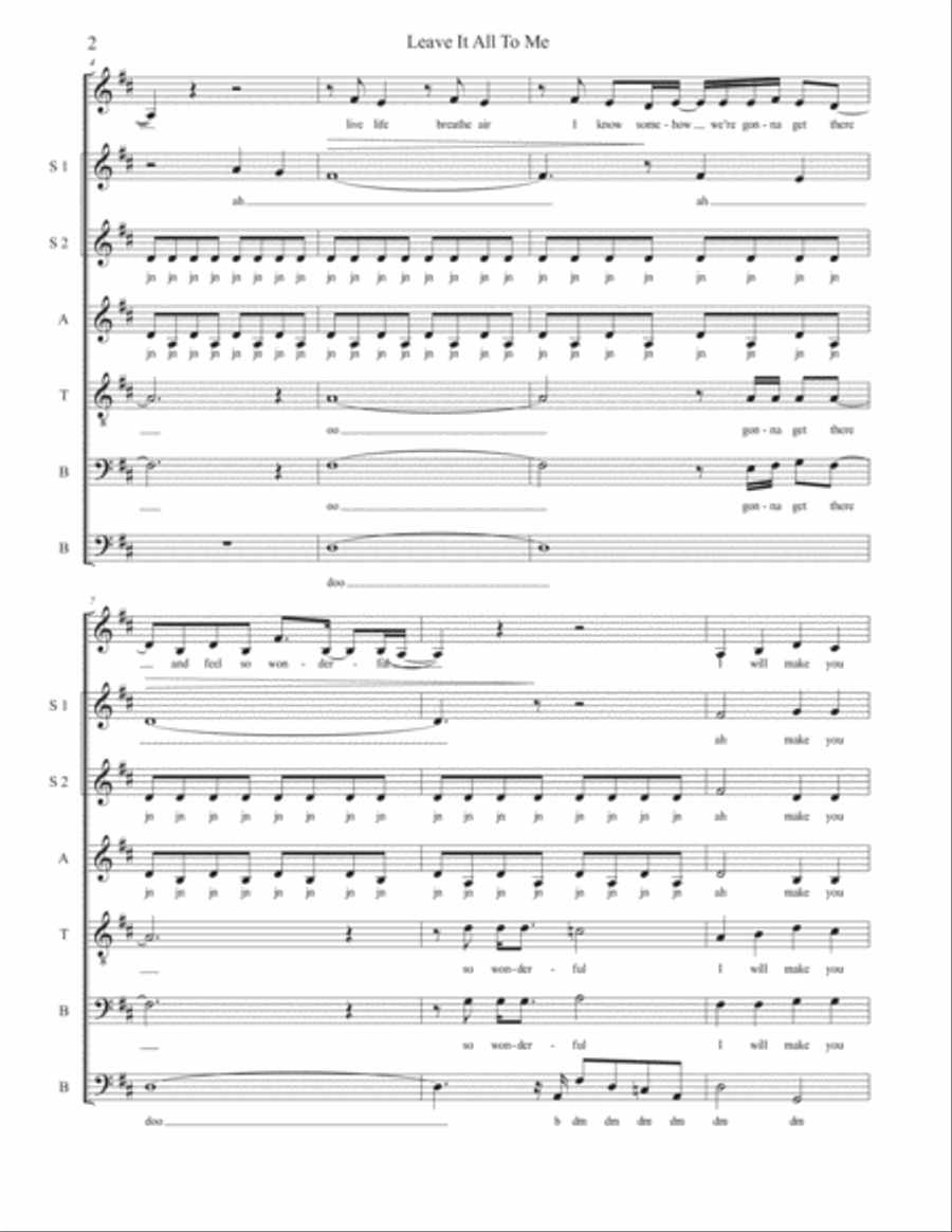 Leave It All To Me Leave It All To Me 4-Part scores gallery preview page 2