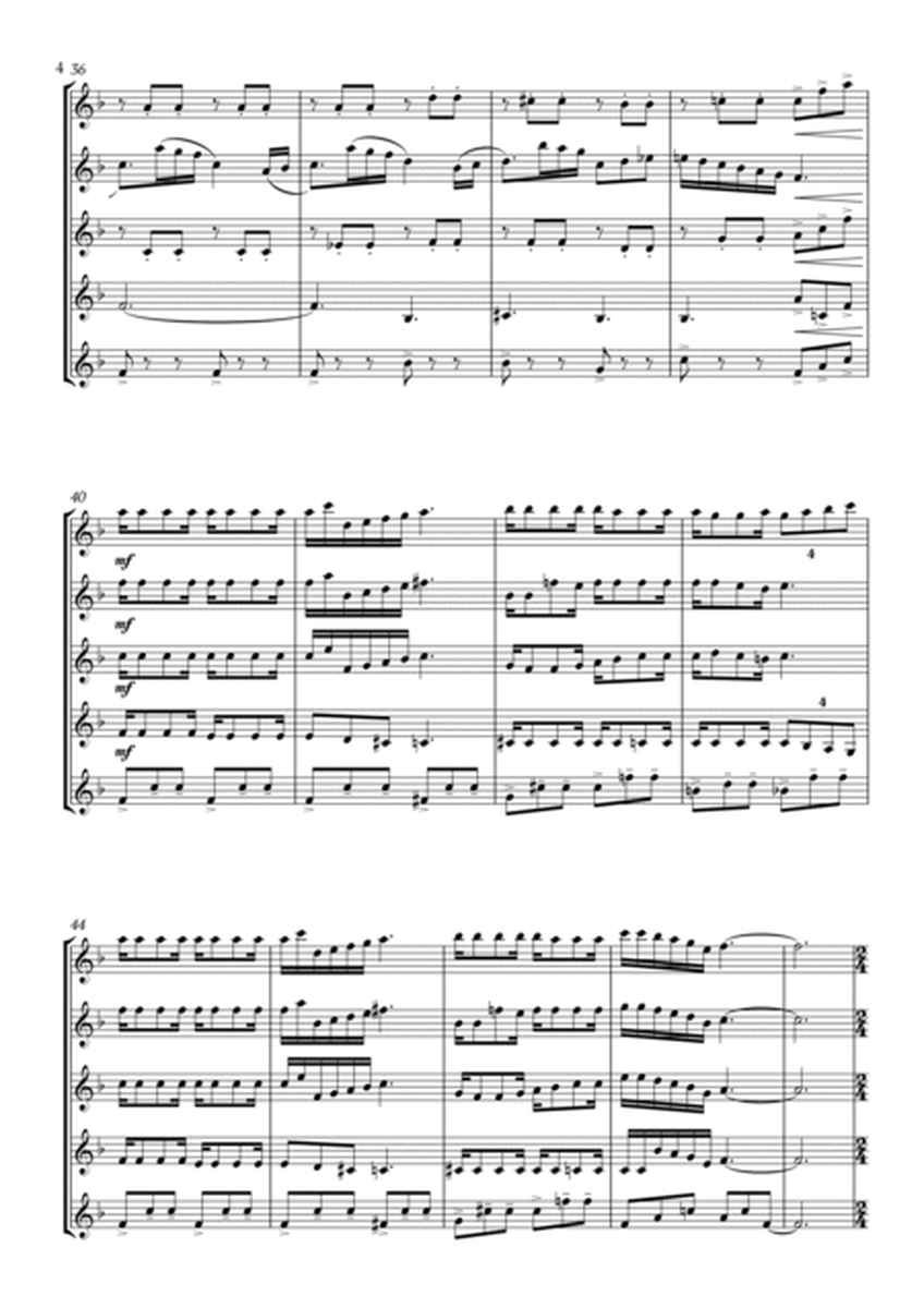 Jingle Bells for Baritone Saxophone Quintet image number null