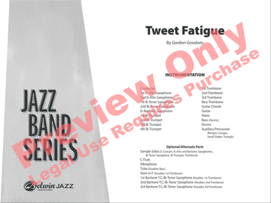 Tweet Fatigue Tweet Fatigue Jazz Ensemble scores gallery preview page 22