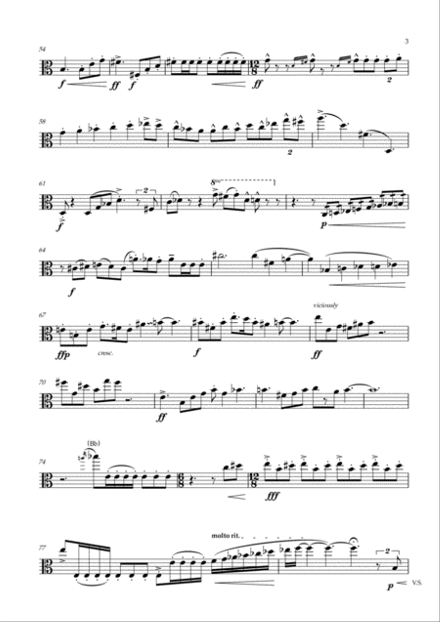 Duel: for Viola and Cello - Viola Viola Solo scores gallery preview page 3
