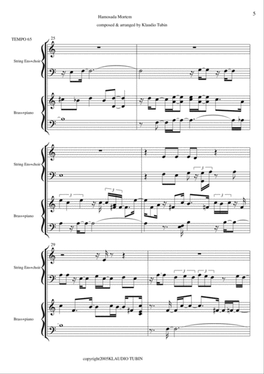 Hamosada Mortem Choir scores gallery preview page 6