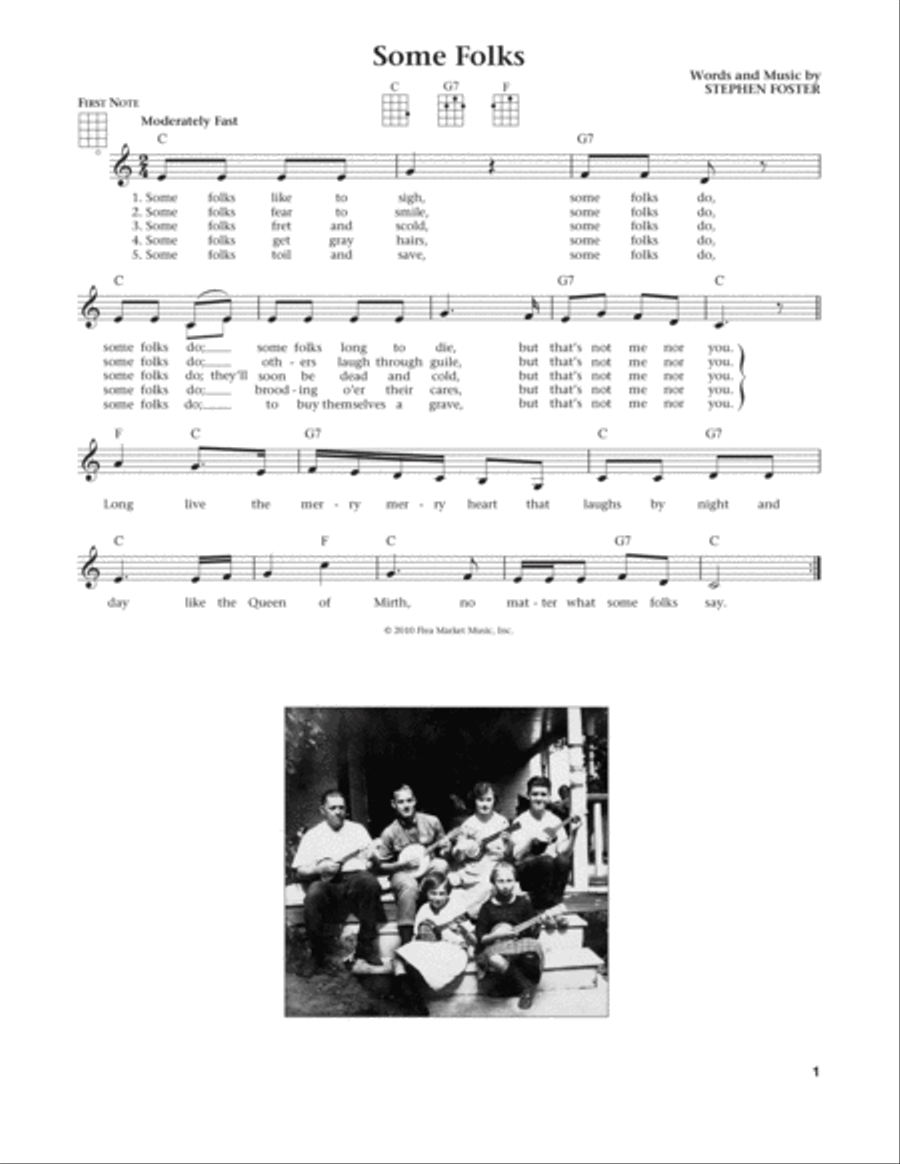 Some Folks (from The Daily Ukulele) (arr. Liz and Jim Beloff) Ukulele scores gallery preview page 1