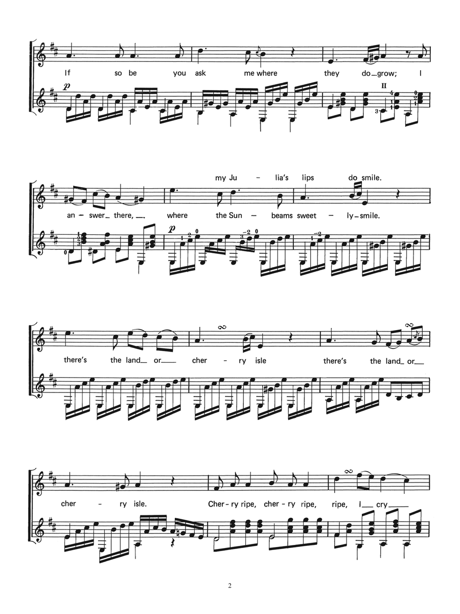 Cherry Ripe Cherry Ripe Piano, Vocal, Guitar scores gallery preview page 2