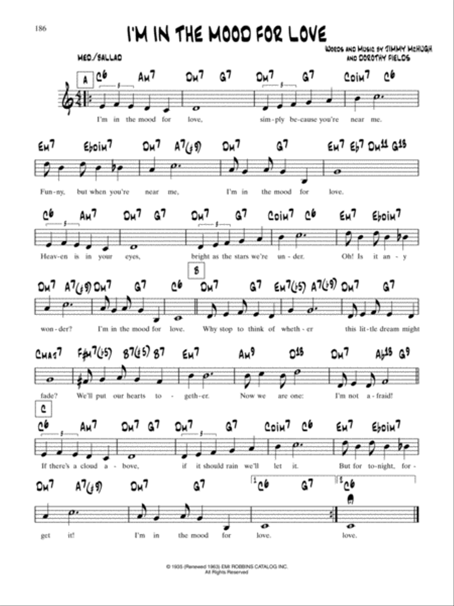 I'm In The Mood For Love I'm In The Mood For Love School and Community scores gallery preview page 1