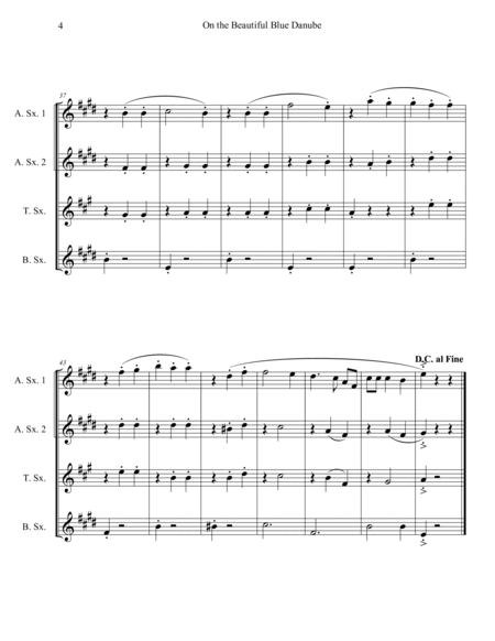 The Blue Danube (Sax Quartet) image number null