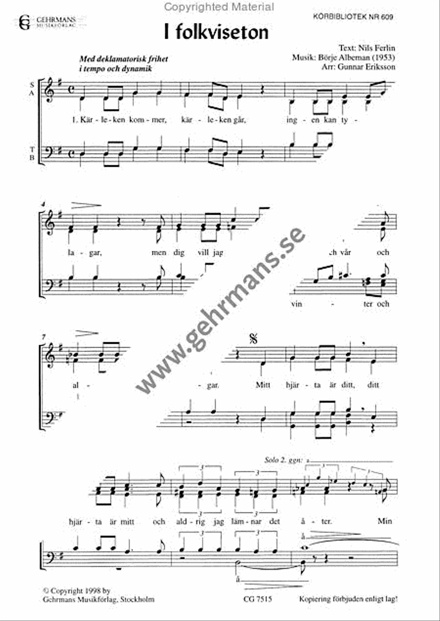 I folkviseton I folkviseton Divisi scores gallery preview page 2