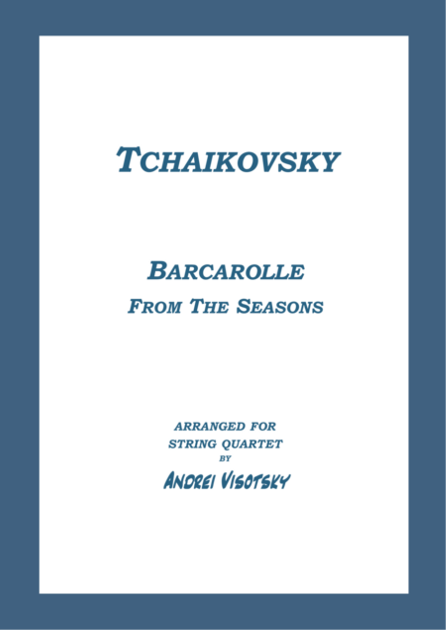 June-Barcarolle String Quartet scores gallery preview page 1