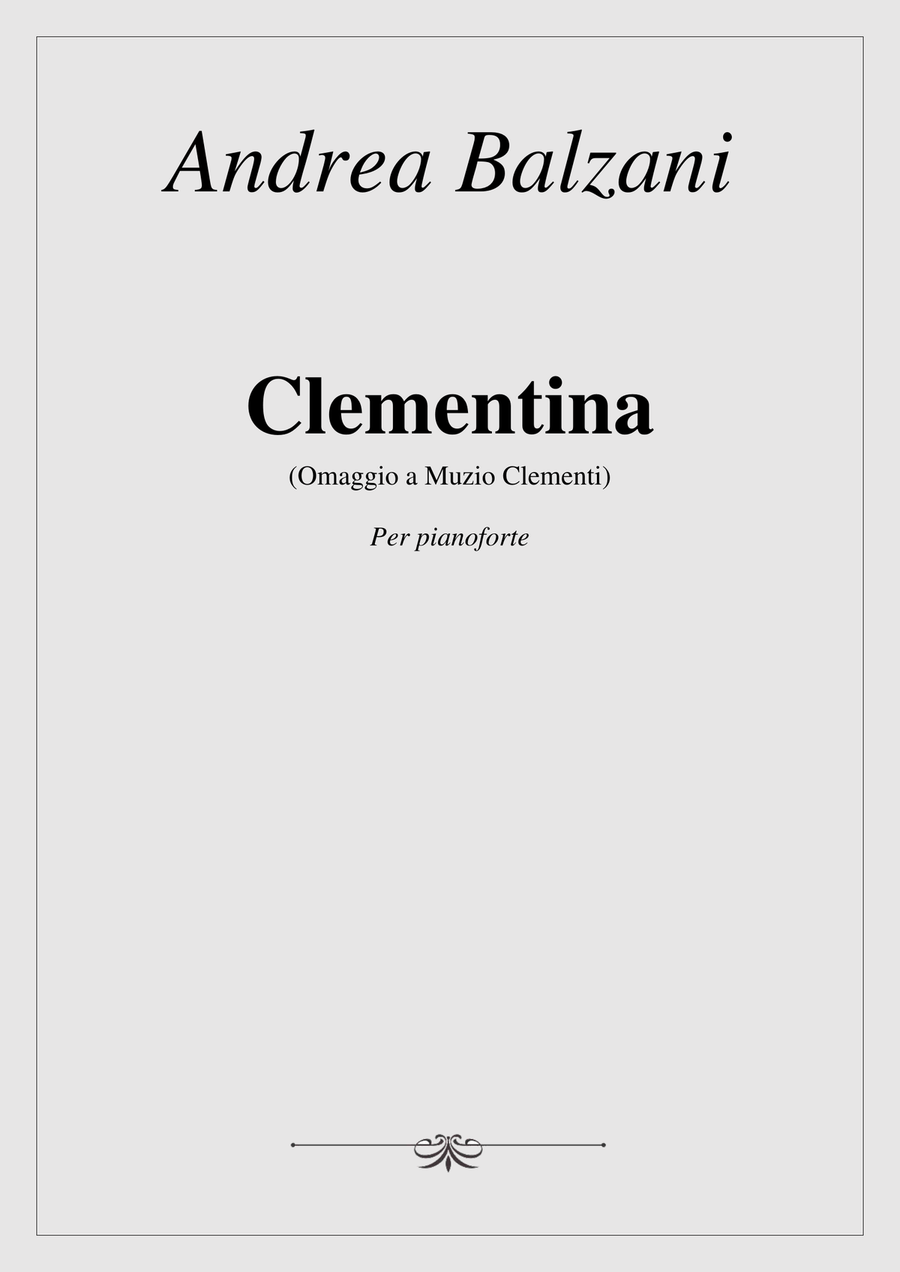 Clementina (omaggio a Muzio Clementi) - Sonatina per pianoforte [PIANO SCORE] (foglio album) Easy Piano scores gallery preview page 1