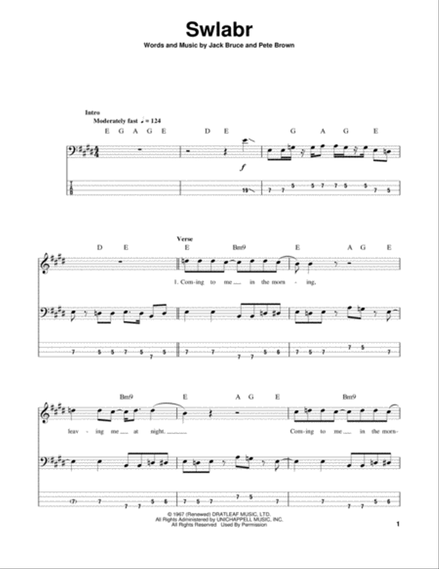 Swlabr Guitar Tablature scores gallery preview page 1