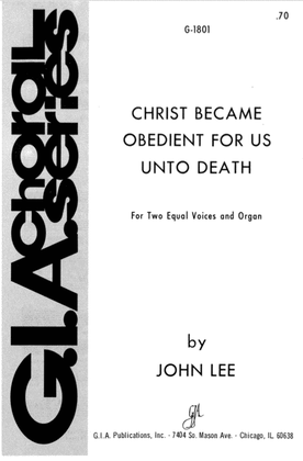 Book cover for Christ Became Obedient for Us unto Death - Two-part edition
