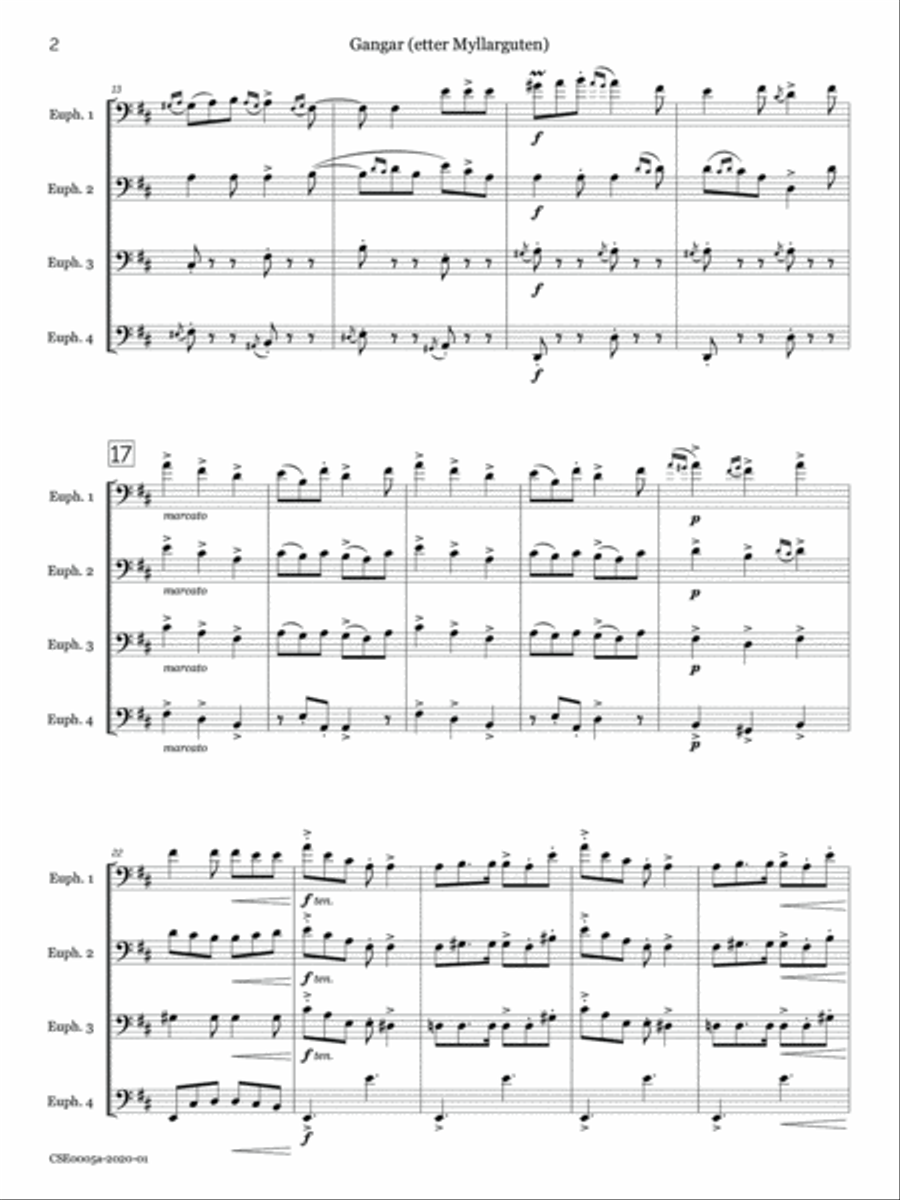 Romantic Quartets of Progressive Difficulty, Volume 1 Euphonium scores gallery preview page 4