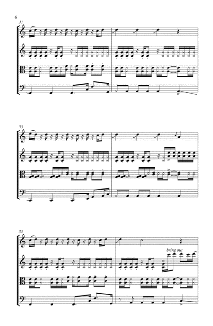 Can't Stop The Feeling from TROLLS Can't Stop The Feeling from TROLLS String Quartet scores gallery preview page 6