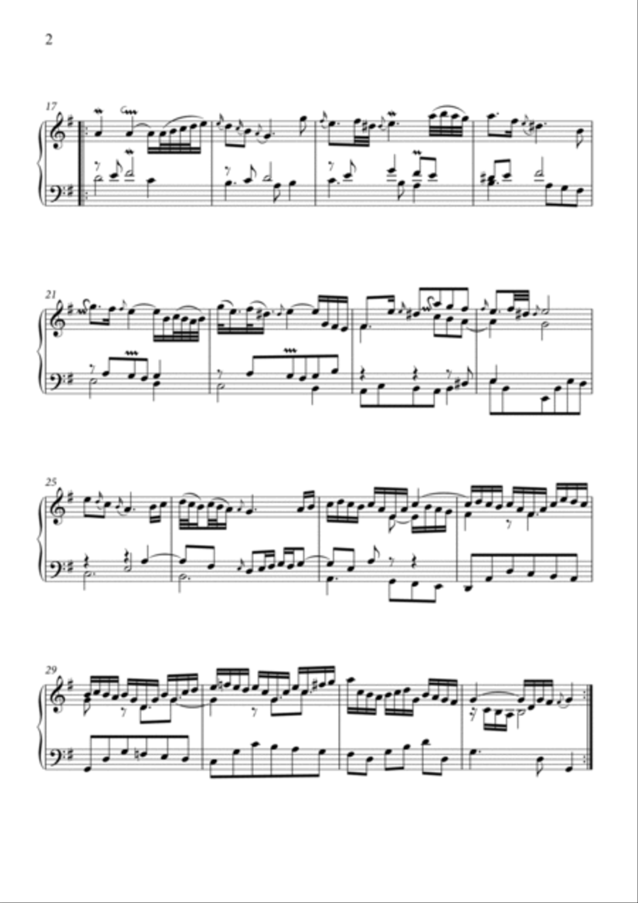 Bach - Goldberg Variations, Aria BWV 988 (Original Version) Piano Solo scores gallery preview page 2