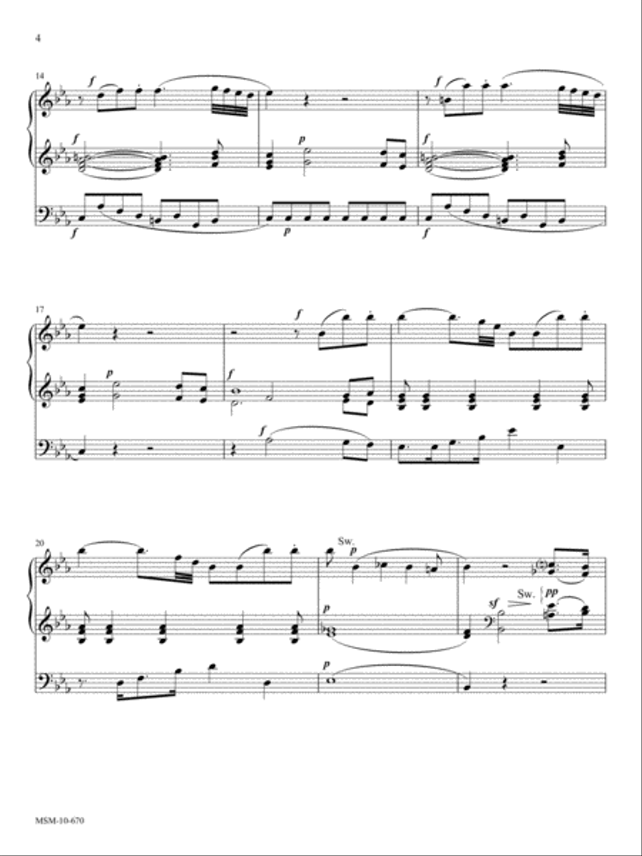Masonic Funeral Music (Maurerische Trauermusik) Organ scores gallery preview page 3