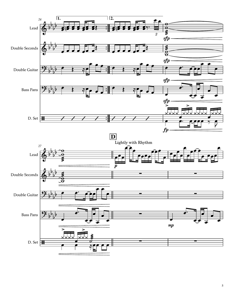 Axel F Steel Drum Band scores gallery preview page 5
