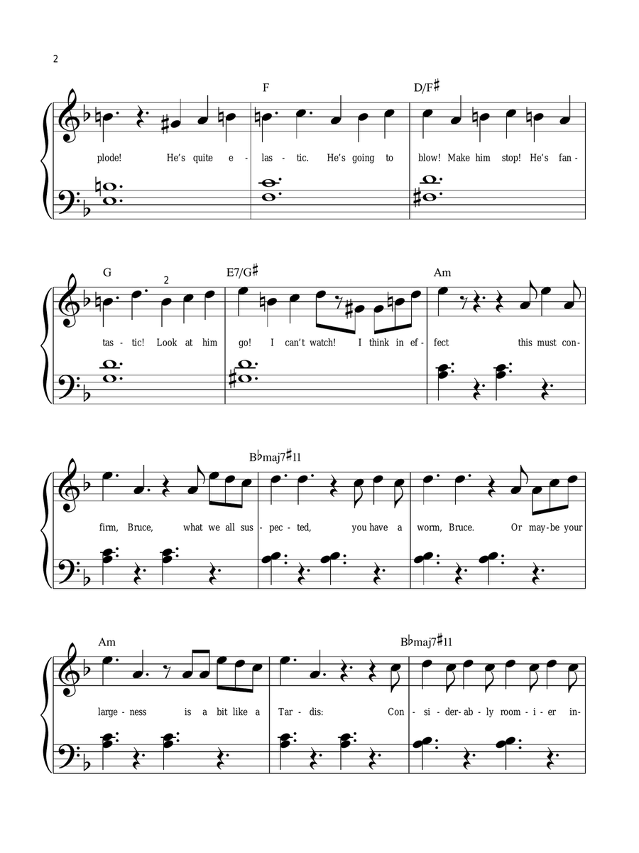 Bruce Bruce Easy Piano scores gallery preview page 2