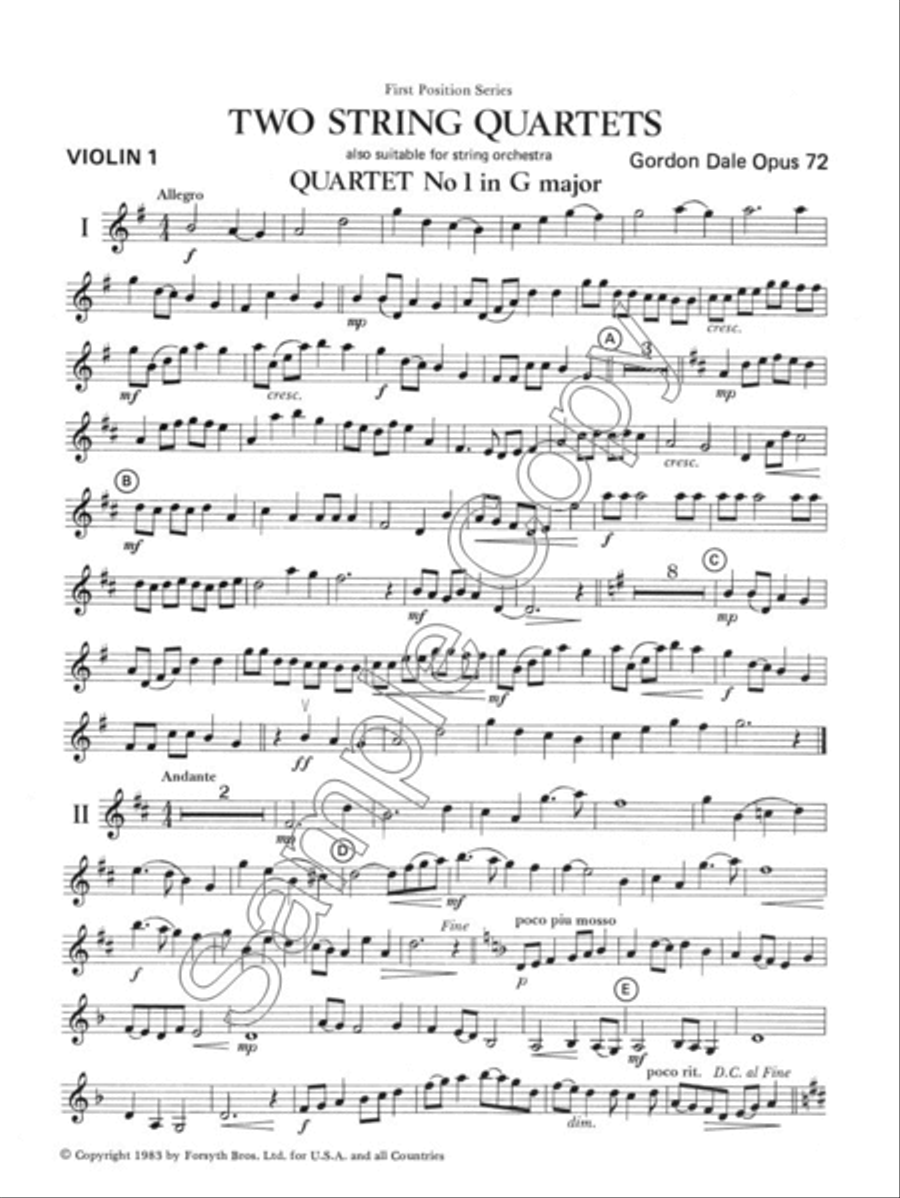String Quartet No.1 String Quartet scores gallery preview page 2