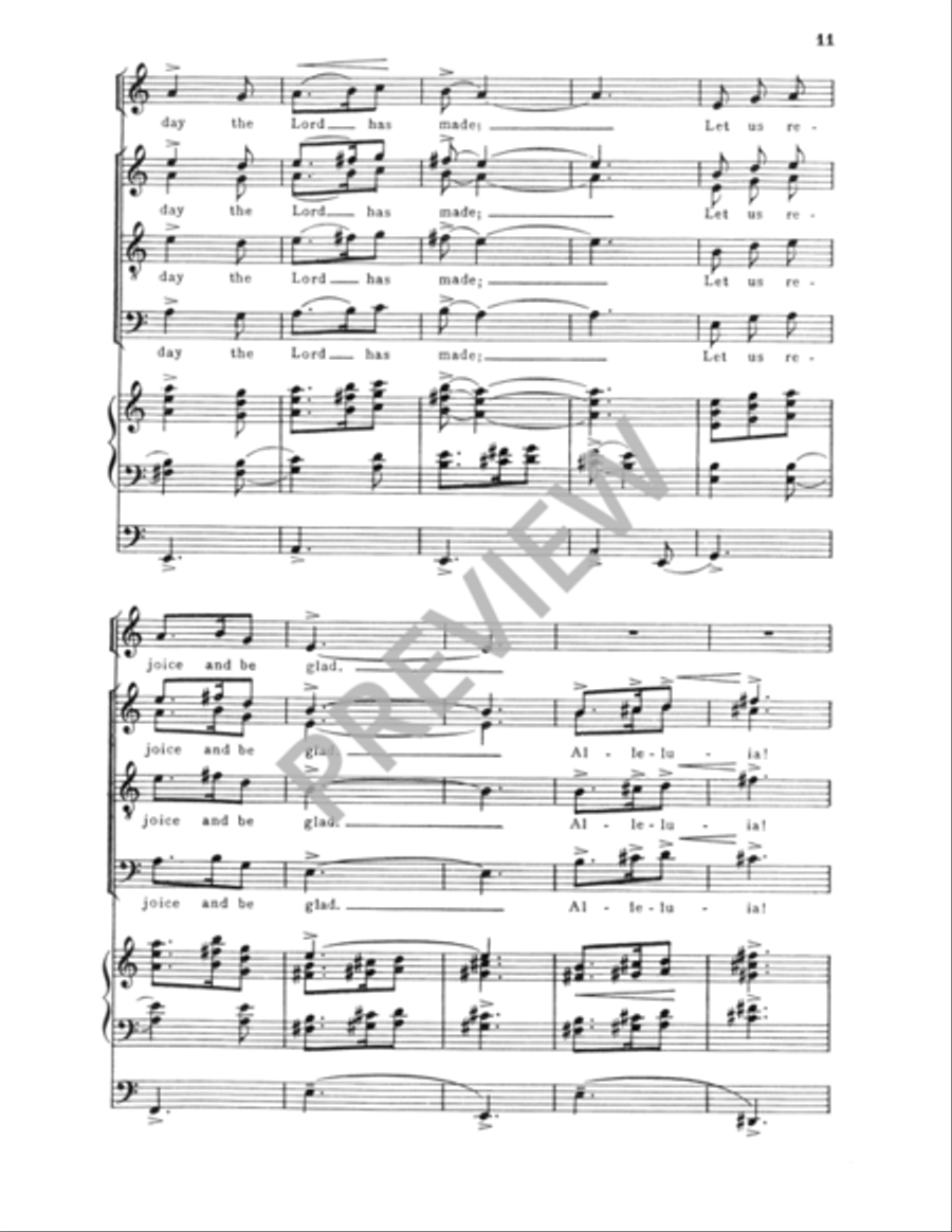 Psalm for Easter 4-Part scores gallery preview page 12