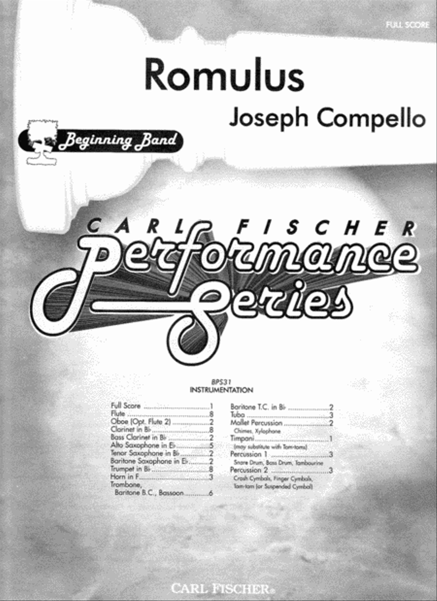 Romulus Concert Band scores gallery preview page 1