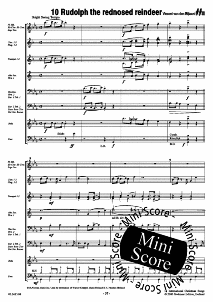 10 International Christmas Songs Fanfare Band scores gallery preview page 39