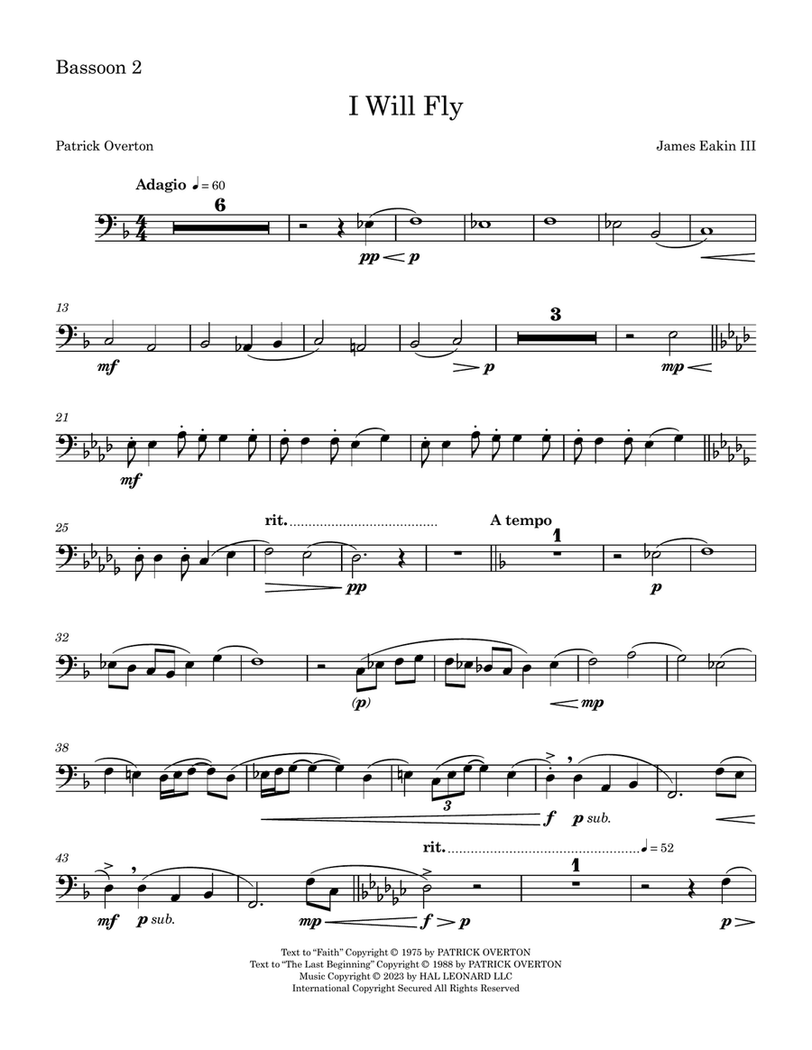 I Will Fly - Bassoon 2
