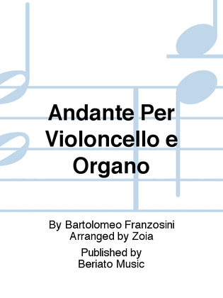 Book cover for Andante Per Violoncello e Organo