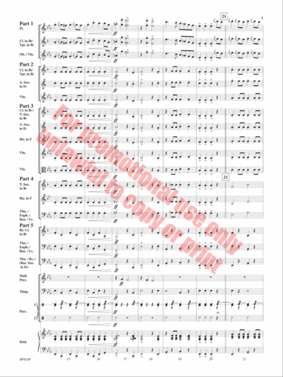 Radetzky March Concert Band scores gallery preview page 6