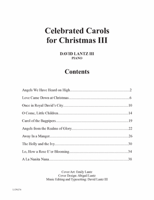 Book cover for Celebrated Carols for Christmas III
