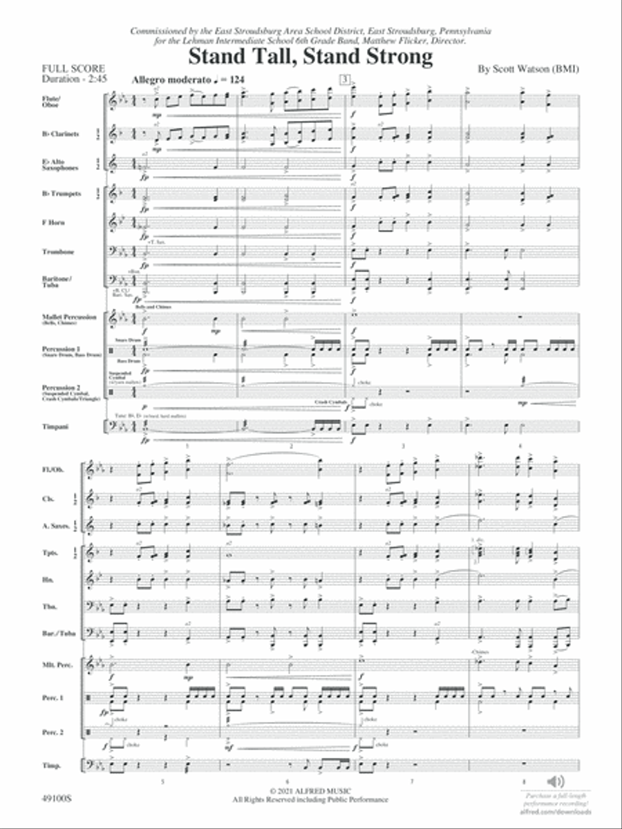 Stand Tall, Stand Strong: Score Concert Band scores gallery preview page 3