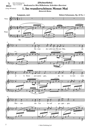 Im wunderschonen Monat Mai, Op. 48 No. 1 (<br>E-flat minor)