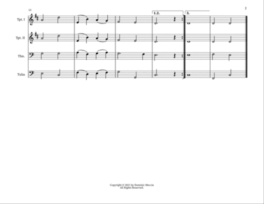 Lift Up Your Heads, O Mighty Gates (Lift Up Your Heads, Ye Mighty Gates) Small Ensemble scores gallery preview page 2