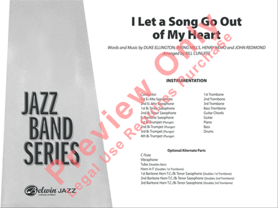 I Let a Song Go Out of My Heart Jazz Ensemble scores gallery preview page 2