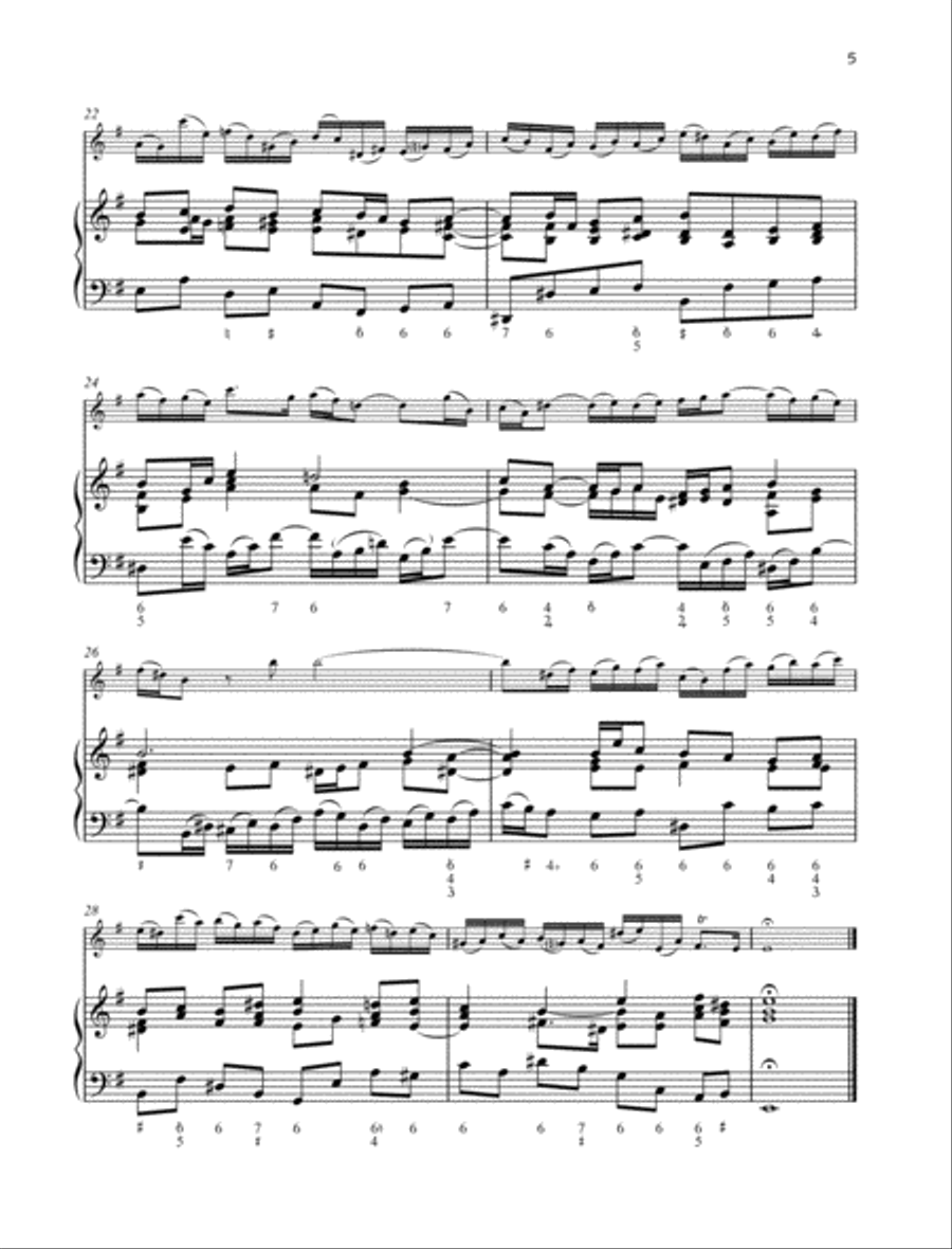 Sonata No. 5 E minor Flute Solo scores gallery preview page 3
