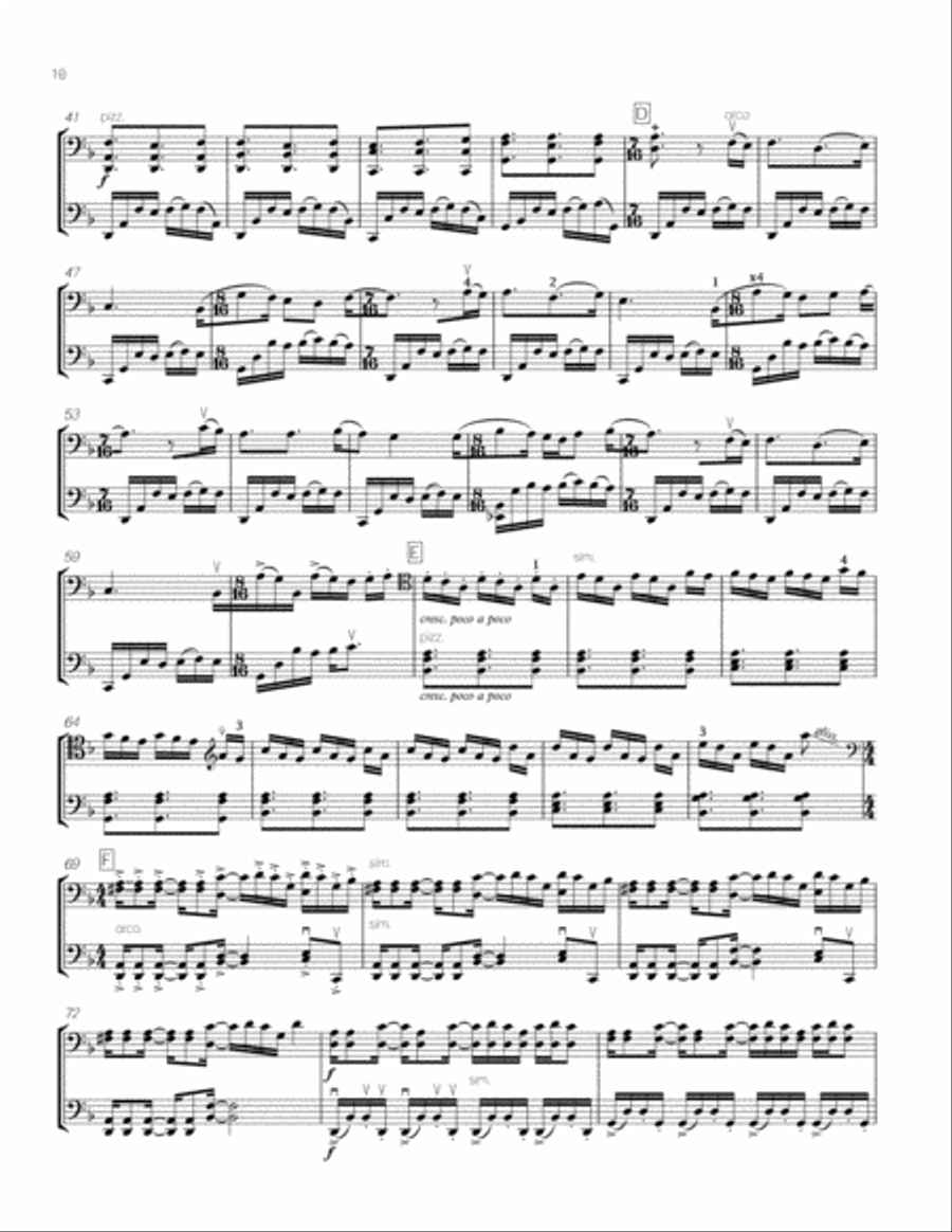 Vortex for Two Cellos String Duet scores gallery preview page 4