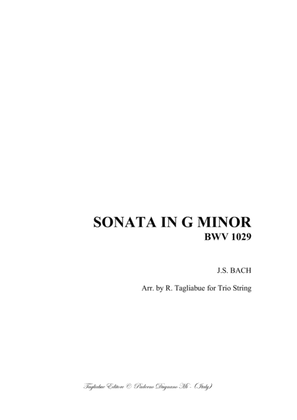 SONATA IN G MINOR - BWV 1029 - 1st Mov. - Arr. for Trio String - With Parts