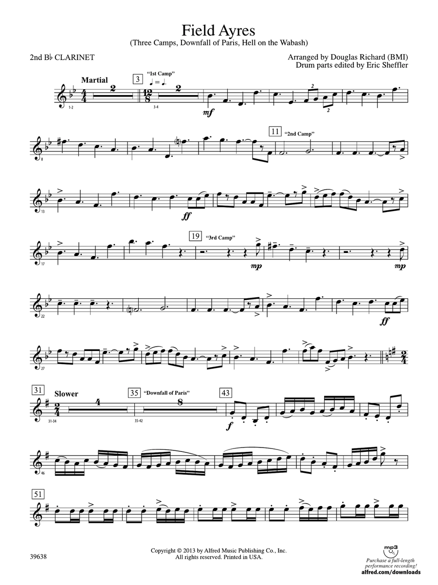 Field Ayres: 2nd B-flat Clarinet