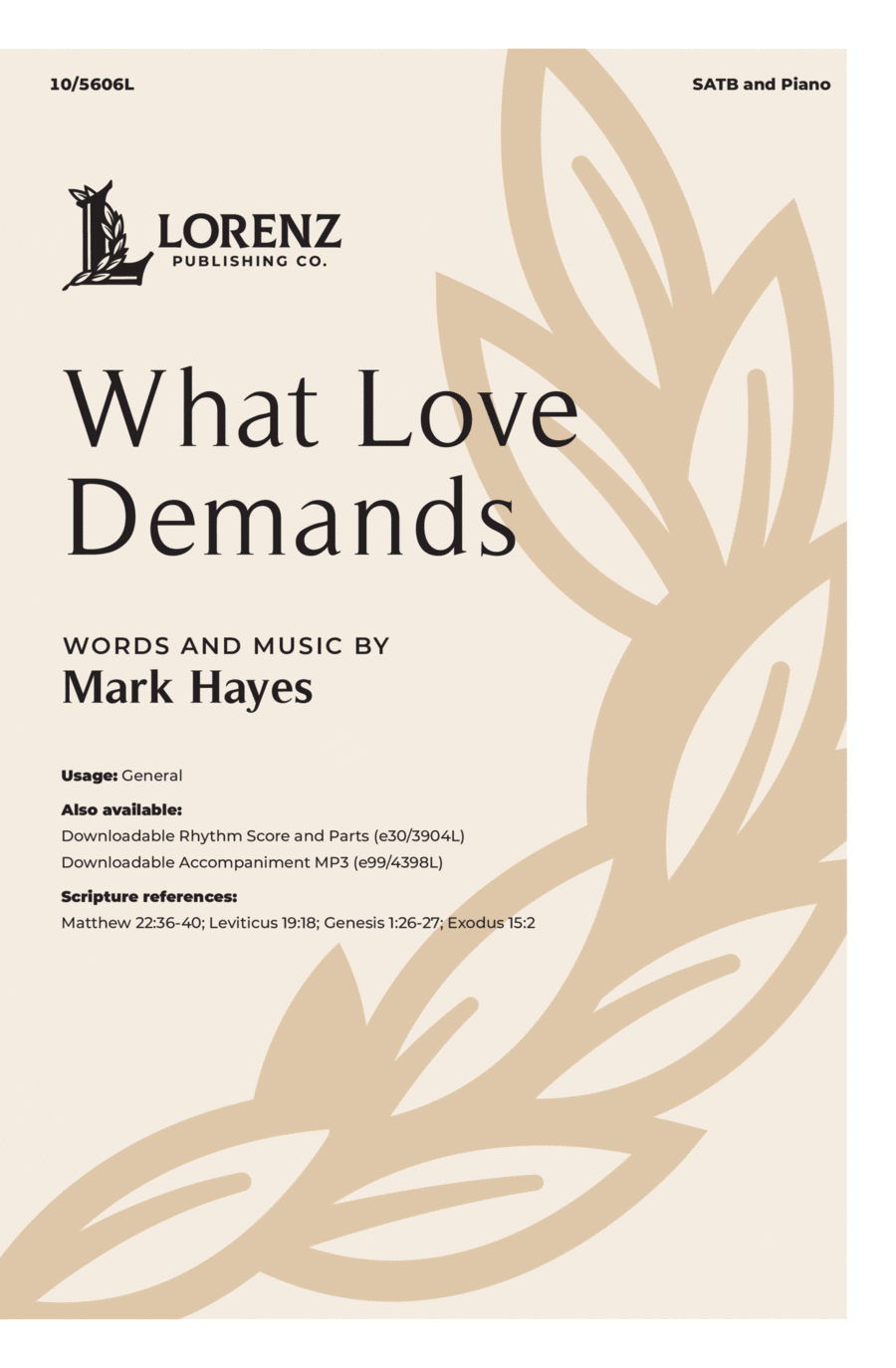 What Love Demands 4-Part scores gallery preview page 1