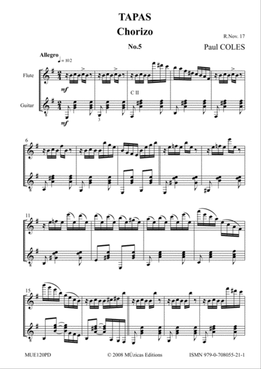 CHORIZO Flute scores gallery preview page 4