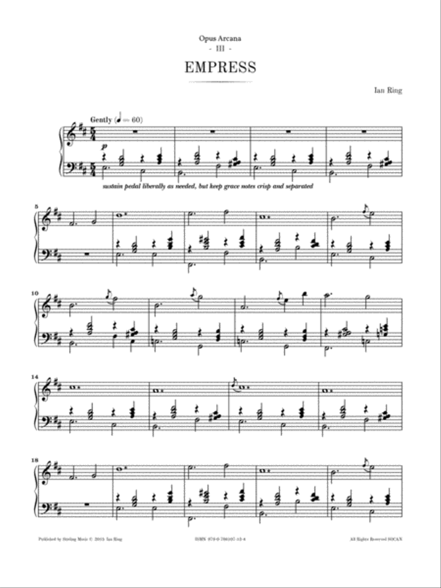 Ian Ring - Opus Arcana - 3 - Empress Piano Solo scores gallery preview page 3