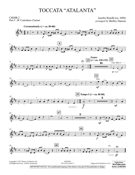 Toccata ("Atalanta") - Choir 2-Pt 5-Bb Contrabass Cl.