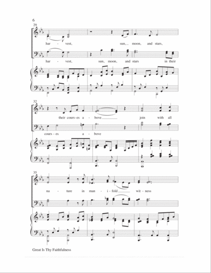 Great Is Thy Faithfulness 4-Part scores gallery preview page 6