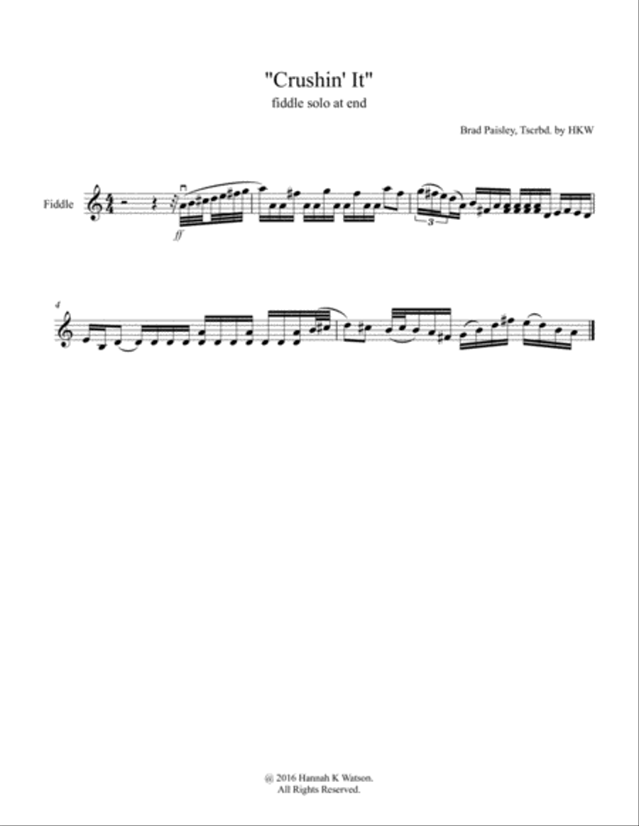 Crushin' It Violin Solo scores gallery preview page 1