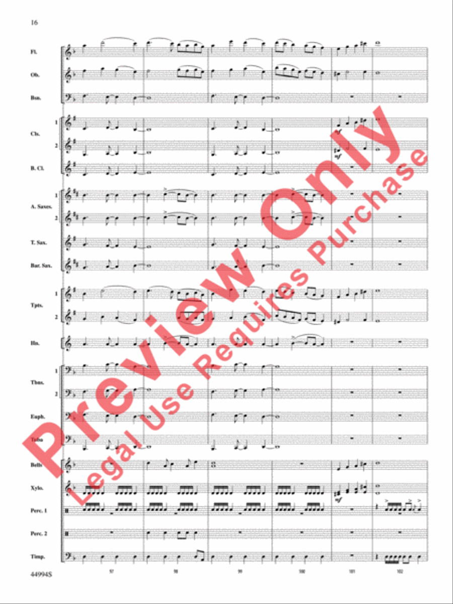 In tantum lux Concert Band scores gallery preview page 17