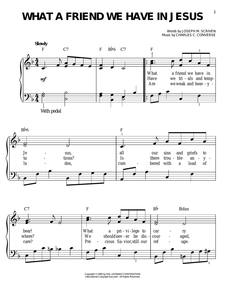 What A Friend We Have In Jesus Voice scores gallery preview page 1